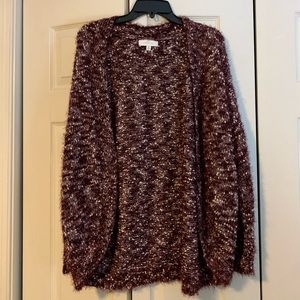 brand new purple cardigan